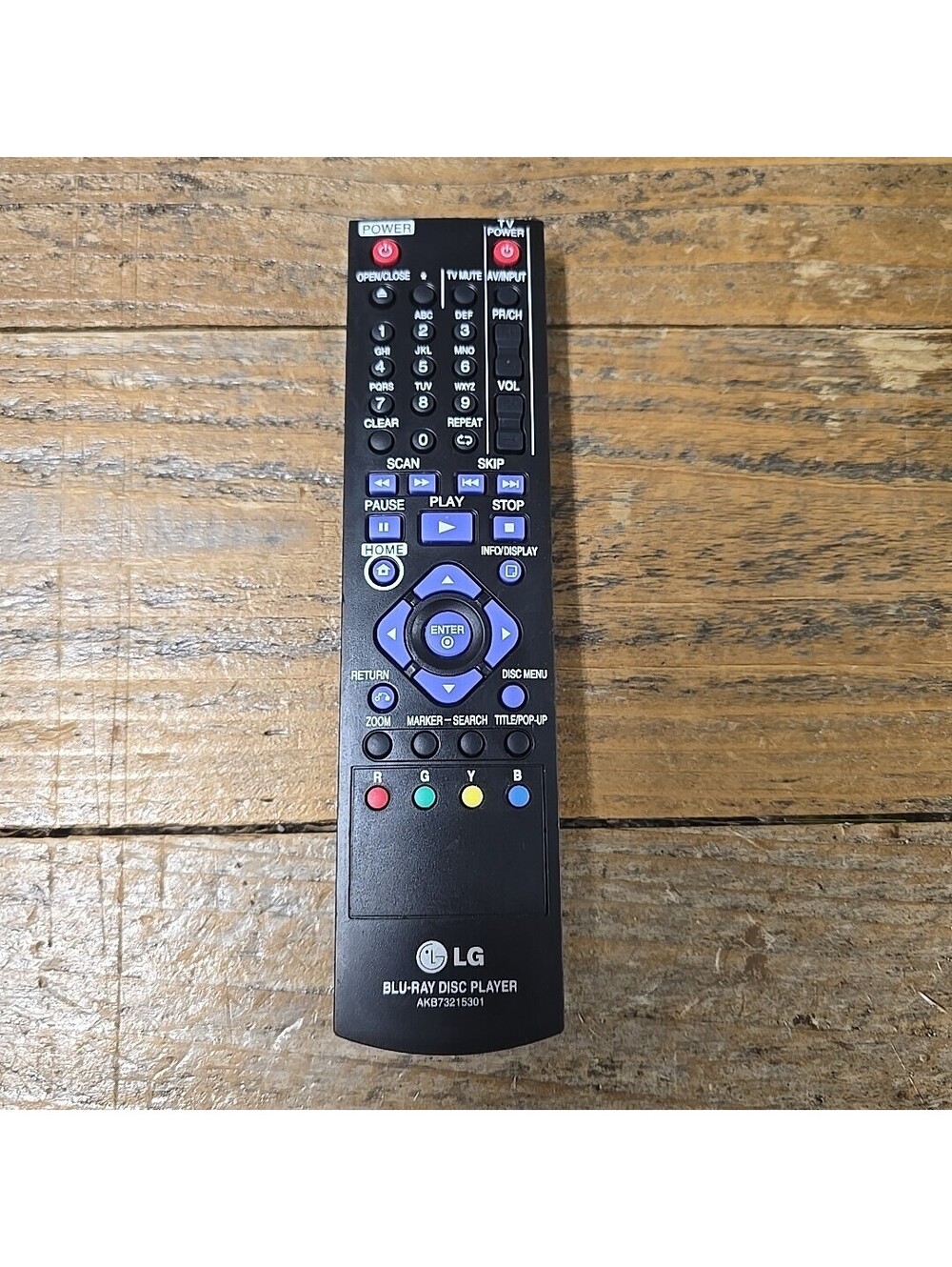 LG AKB73215301 Remote Control BD530 Blu Ray Disc Player Tested